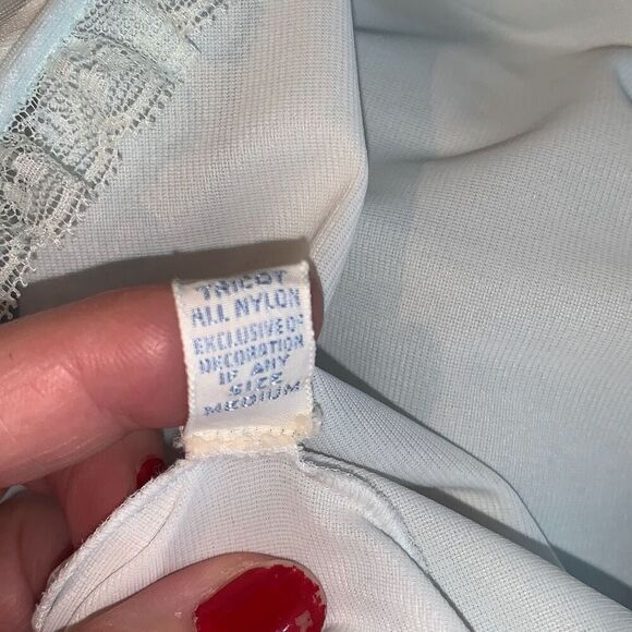 Vintage 1960s Pale Powder Blue Sheer Babydoll Nightgown | Small | by Vanity Fair - Picture 16 of 16